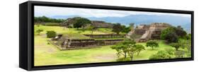 ¡Viva Mexico! Panoramic Collection - Pyramid of Monte Alban VIII-Philippe Hugonnard-Framed Stretched Canvas