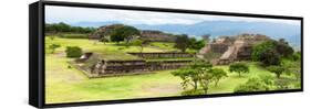 ¡Viva Mexico! Panoramic Collection - Pyramid of Monte Alban VIII-Philippe Hugonnard-Framed Stretched Canvas