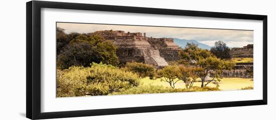 ¡Viva Mexico! Panoramic Collection - Pyramid of Monte Alban with Fall Colors II-Philippe Hugonnard-Framed Photographic Print