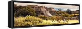 ¡Viva Mexico! Panoramic Collection - Pyramid of Monte Alban with Fall Colors II-Philippe Hugonnard-Framed Stretched Canvas