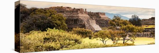 ¡Viva Mexico! Panoramic Collection - Pyramid of Monte Alban with Fall Colors II-Philippe Hugonnard-Stretched Canvas