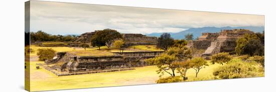 ¡Viva Mexico! Panoramic Collection - Pyramid of Monte Alban with Fall Colors III-Philippe Hugonnard-Stretched Canvas