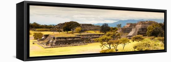 ¡Viva Mexico! Panoramic Collection - Pyramid of Monte Alban with Fall Colors III-Philippe Hugonnard-Framed Stretched Canvas