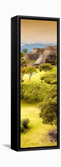 ¡Viva Mexico! Panoramic Collection - Pyramid of Monte Alban with Fall Colors IV-Philippe Hugonnard-Framed Stretched Canvas