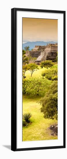 ¡Viva Mexico! Panoramic Collection - Pyramid of Monte Alban with Fall Colors IV-Philippe Hugonnard-Framed Premium Photographic Print