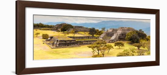 ¡Viva Mexico! Panoramic Collection - Pyramid of Monte Alban with Fall Colors V-Philippe Hugonnard-Framed Photographic Print