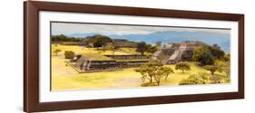¡Viva Mexico! Panoramic Collection - Pyramid of Monte Alban with Fall Colors V-Philippe Hugonnard-Framed Photographic Print