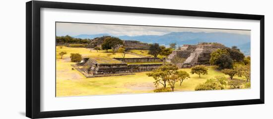 ¡Viva Mexico! Panoramic Collection - Pyramid of Monte Alban with Fall Colors V-Philippe Hugonnard-Framed Photographic Print