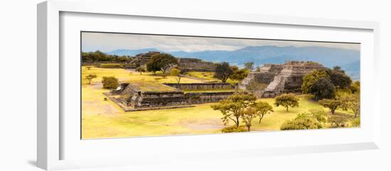 ¡Viva Mexico! Panoramic Collection - Pyramid of Monte Alban with Fall Colors V-Philippe Hugonnard-Framed Photographic Print