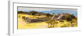 ¡Viva Mexico! Panoramic Collection - Pyramid of Monte Alban with Fall Colors V-Philippe Hugonnard-Framed Photographic Print