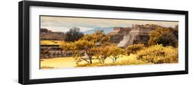 ¡Viva Mexico! Panoramic Collection - Pyramid of Monte Alban with Fall Colors-Philippe Hugonnard-Framed Photographic Print