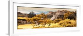 ¡Viva Mexico! Panoramic Collection - Pyramid of Monte Alban with Fall Colors-Philippe Hugonnard-Framed Photographic Print