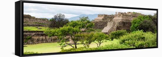 ¡Viva Mexico! Panoramic Collection - Pyramid of Monte Alban-Philippe Hugonnard-Framed Stretched Canvas