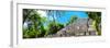 ¡Viva Mexico! Panoramic Collection - Pyramyd of the ancient Mayan City II - Calakmul-Philippe Hugonnard-Framed Photographic Print