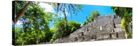 ¡Viva Mexico! Panoramic Collection - Pyramyd of the ancient Mayan City II - Calakmul-Philippe Hugonnard-Stretched Canvas