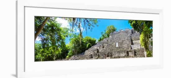 ¡Viva Mexico! Panoramic Collection - Pyramyd of the ancient Mayan City II - Calakmul-Philippe Hugonnard-Framed Photographic Print