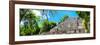 ¡Viva Mexico! Panoramic Collection - Pyramyd of the ancient Mayan City II - Calakmul-Philippe Hugonnard-Framed Photographic Print