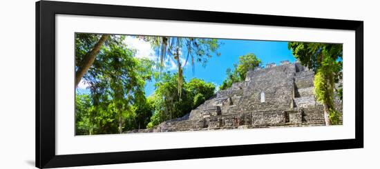 ¡Viva Mexico! Panoramic Collection - Pyramyd of the ancient Mayan City II - Calakmul-Philippe Hugonnard-Framed Photographic Print