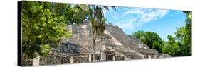 ¡Viva Mexico! Panoramic Collection - Pyramyd of the ancient Mayan City IV - Calakmul-Philippe Hugonnard-Stretched Canvas