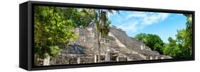 ¡Viva Mexico! Panoramic Collection - Pyramyd of the ancient Mayan City IV - Calakmul-Philippe Hugonnard-Framed Stretched Canvas