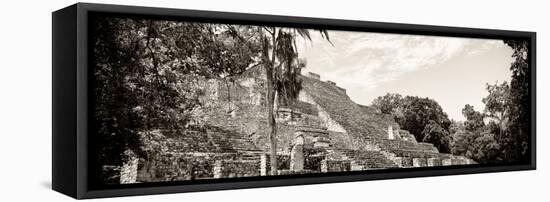 ¡Viva Mexico! Panoramic Collection - Pyramyd of the ancient Mayan City V - Calakmul-Philippe Hugonnard-Framed Stretched Canvas