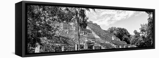 ¡Viva Mexico! Panoramic Collection - Pyramyd of the ancient Mayan City VII - Calakmul-Philippe Hugonnard-Framed Stretched Canvas