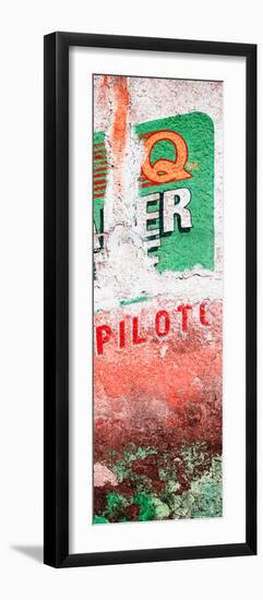 ¡Viva Mexico! Panoramic Collection - Red Grunge Wall II-Philippe Hugonnard-Framed Premium Photographic Print