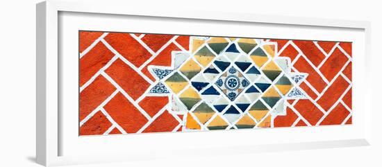 ¡Viva Mexico! Panoramic Collection - Red Mosaics-Philippe Hugonnard-Framed Photographic Print