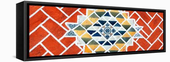 ¡Viva Mexico! Panoramic Collection - Red Mosaics-Philippe Hugonnard-Framed Stretched Canvas