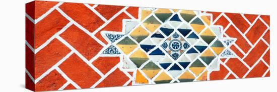 ¡Viva Mexico! Panoramic Collection - Red Mosaics-Philippe Hugonnard-Stretched Canvas