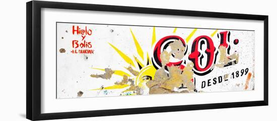 ¡Viva Mexico! Panoramic Collection - Red SOL Sign Street Wall-Philippe Hugonnard-Framed Photographic Print