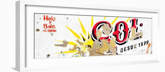 ¡Viva Mexico! Panoramic Collection - Red SOL Sign Street Wall-Philippe Hugonnard-Framed Photographic Print