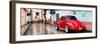 ¡Viva Mexico! Panoramic Collection - Red VW Beetle Car in San Cristobal de Las Casas II-Philippe Hugonnard-Framed Photographic Print