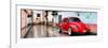 ¡Viva Mexico! Panoramic Collection - Red VW Beetle Car in San Cristobal de Las Casas II-Philippe Hugonnard-Framed Premium Photographic Print