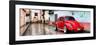 ¡Viva Mexico! Panoramic Collection - Red VW Beetle Car in San Cristobal de Las Casas II-Philippe Hugonnard-Framed Premium Photographic Print