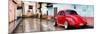 ¡Viva Mexico! Panoramic Collection - Red VW Beetle Car in San Cristobal de Las Casas II-Philippe Hugonnard-Mounted Photographic Print