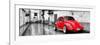 ¡Viva Mexico! Panoramic Collection - Red VW Beetle Car in San Cristobal de Las Casas-Philippe Hugonnard-Framed Premium Photographic Print