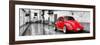 ¡Viva Mexico! Panoramic Collection - Red VW Beetle Car in San Cristobal de Las Casas-Philippe Hugonnard-Framed Premium Photographic Print