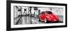 ¡Viva Mexico! Panoramic Collection - Red VW Beetle Car in San Cristobal de Las Casas-Philippe Hugonnard-Framed Premium Photographic Print