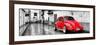 ¡Viva Mexico! Panoramic Collection - Red VW Beetle Car in San Cristobal de Las Casas-Philippe Hugonnard-Framed Photographic Print