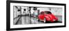 ¡Viva Mexico! Panoramic Collection - Red VW Beetle Car in San Cristobal de Las Casas-Philippe Hugonnard-Framed Photographic Print