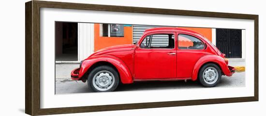 ¡Viva Mexico! Panoramic Collection - Red VW Beetle Car-Philippe Hugonnard-Framed Photographic Print