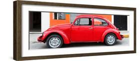 ¡Viva Mexico! Panoramic Collection - Red VW Beetle Car-Philippe Hugonnard-Framed Photographic Print