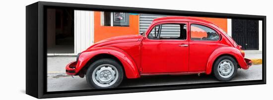 ¡Viva Mexico! Panoramic Collection - Red VW Beetle Car-Philippe Hugonnard-Framed Stretched Canvas