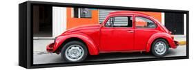 ¡Viva Mexico! Panoramic Collection - Red VW Beetle Car-Philippe Hugonnard-Framed Stretched Canvas