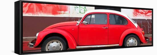 ¡Viva Mexico! Panoramic Collection - Red VW Beetle-Philippe Hugonnard-Framed Stretched Canvas