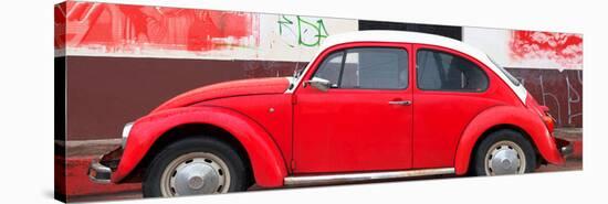 ¡Viva Mexico! Panoramic Collection - Red VW Beetle-Philippe Hugonnard-Stretched Canvas