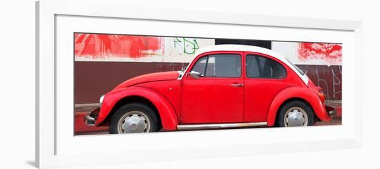 ¡Viva Mexico! Panoramic Collection - Red VW Beetle-Philippe Hugonnard-Framed Photographic Print