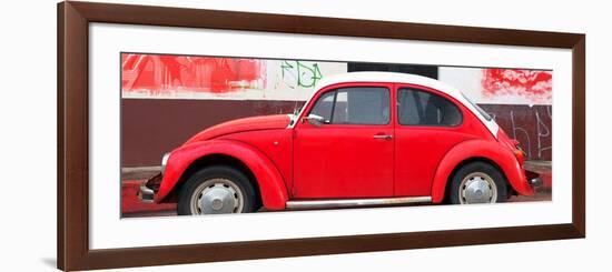 ¡Viva Mexico! Panoramic Collection - Red VW Beetle-Philippe Hugonnard-Framed Photographic Print