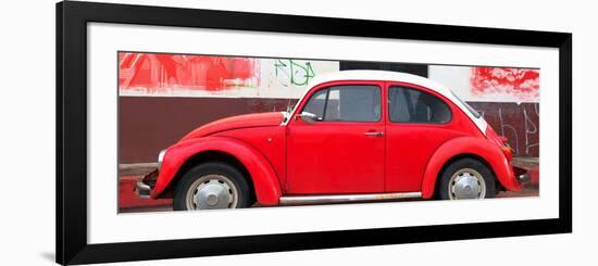 ¡Viva Mexico! Panoramic Collection - Red VW Beetle-Philippe Hugonnard-Framed Photographic Print